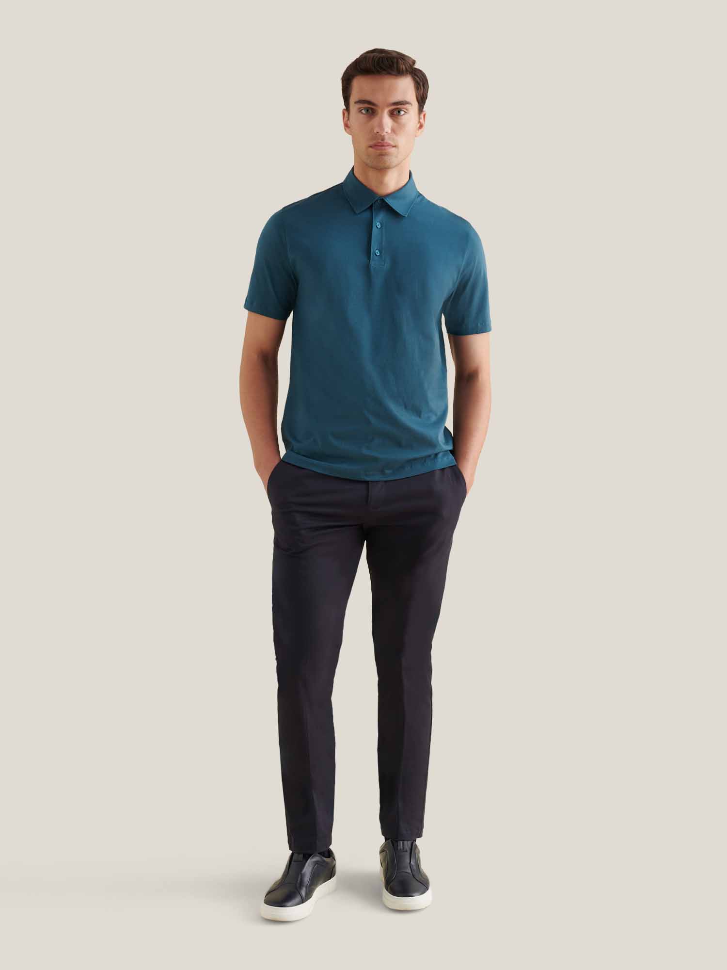 Peckham Rye Mercerised Cotton Stargazer Polo Shirt
